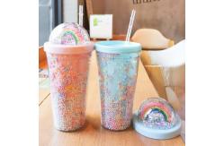 China OEM ODM 550ml Plastic Tumblers With Lids And Straws BPA Free supplier