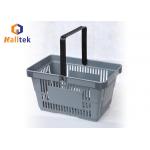 Grocery Store Supermarket Shopping Basket Plastic Customized Color Single Handle for sale