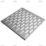 Interior And Exterior Decoration Aluminum Oblong Slotted Perforated Metal Customized for sale