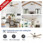 52 MDF Ceiling Fan With Light Kit 6 Speeds Quiet Dc Motor