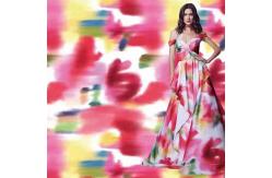 China Soft Hand Feel Viscose Cupro Fabric 150cm Dress Printed Fabric supplier