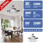 42 3 Plastic Blades Retractable Ceiling Fan With Remote Control