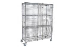 China Galvanized Metro Wire Security Carts Lockable, Material Store Nestable Roll Cage supplier
