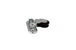 China 180° Rotation pulley Galvanized Hinge Pulley With Nylon Wheel Wall Mount Pulley supplier