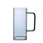 Heat Resistant Single Wall Coffee Cups , Sturdy Small Glass Cups With Handles for sale