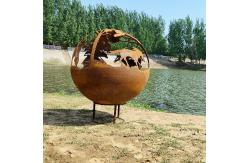 China 100cm Customized Weathering Steel Fire Pit Rustic Red supplier