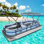 Maximize Boating Experience 7.9m Pontoon Boat Seagrass / EVA Floor 150HP Max Horsepower for sale