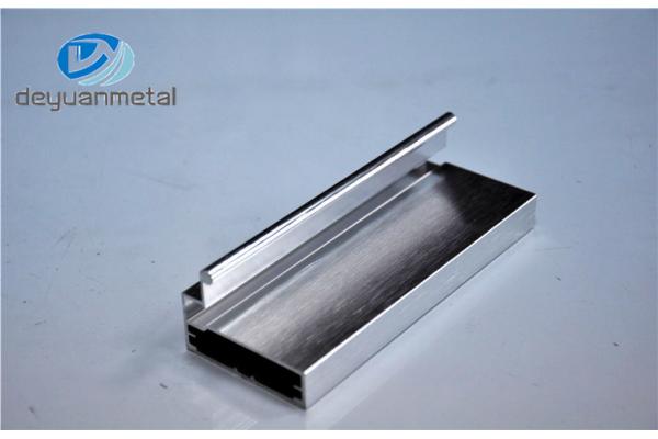 6463 Silver Brushing Aluminium Extruded Profiles For Windows And Doors