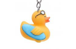 China Professional Customized PVC Assorted Mini Rubber Duck Keychains Soft Feeling supplier
