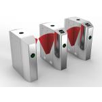 Face Recognition IP44 45W Pedestrian Entrance Flap Barrier