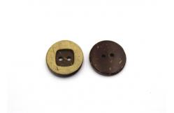 China 16L Coconut Bulk Buttons 4 Holes With Square Engraved Design supplier