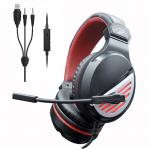 2x3.5 Plug Led Lights Gaming Headset , Xbox One Light Up Headset Wired for sale