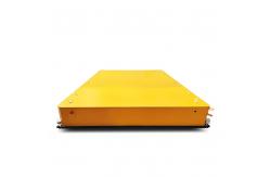 China Electric Flatbed Yellow Automatic Transfer Trolley / AGV Cart Transfer supplier