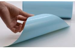China Matte Blue 1Mil Permanent Adhesive Polyimide Materials With Glassine supplier