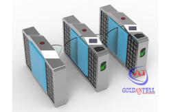 China Biometric Recognition DC24V Flap Barrier Gate For Subway Station supplier
