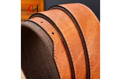 China ODM Casual Denim Street Style Stitching Canvas Belt Paired With Leather Clothing supplier