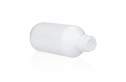China Empty White Ceramic Boston Glass Bottle Cosmetic Packaging supplier