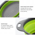 Lightweight Round Space Saving Silicone Colander Strainer