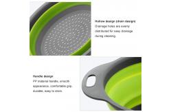 China Lightweight Round Space Saving Silicone Colander Strainer supplier