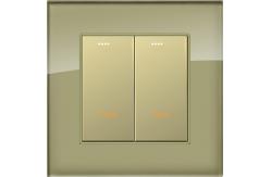 China Intelligent Control KNX Wall Switch Metal / Glass / PC Material Cover supplier