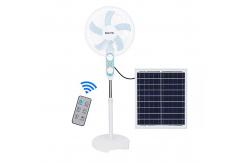 China 48inch Rechargeable Solar Standing Fan With Stand Plastic Electric Powered supplier