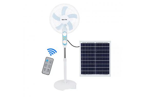 48inch Rechargeable Solar Standing Fan With Stand Plastic Electric Powered