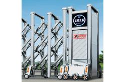 China Waterproof Electric Retractable Door 1680mm Height Automatic Collapsible Gate supplier