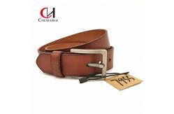 China Brown Multiscene Genuine Full Grain Leather Belt Wear Resistant Durable supplier