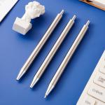 High Quality All Steel Press Ballpoint Pen Durable Simple Style Metal Barrel Ball Pen for sale