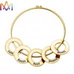 10.5g Womens Engraved Bracelets With Round Pendants for sale
