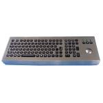 106 USB industrial brushed steel Keyboard with laser trackball backlight included