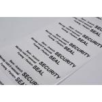 85um 2mil Tamper Proof Security Stickers White Gloss Semi Transfer Low Residue