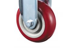 China 5 Inch Medium Duty Fixed Caster Fixed PU Caster Wheel for Cart supplier