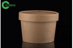 China Microwavable Disposable Yogurt Cups , Stackable Round Paper Ice Cream Tubs supplier