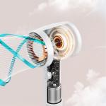 White Rechargeable Table Fan High Wind Turbine 2000mAh Mini Portable USB Fan