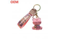 China Custom 3d PVC Plastic Cartoon Keychain OEM Design Cute Mini Plastic Keychain supplier