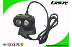China Dual Beam LED Mining Cap Lights 15000lux 10.4Ah Panasonic Battery Antistatic Matetial supplier