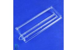 China High Purity Fused Quartz Glass Boat Wafer Carrier 100MM For Furnace Customized supplier
