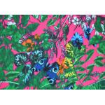 Customized Pattern 100 Polyester Fabric Non Harmful Dust And Waste Created