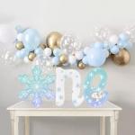 Wholesal Snowflake One Birthday Balloon Winter Birthday Balloon Winter Birthday Party Decor Snowflake Foil Balloon for sale