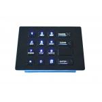 Customizable vandal proof keypad backlit , metal numeric keypad salt fog proof for sale