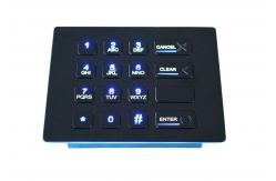 China Customizable vandal proof keypad backlit , metal numeric keypad salt fog proof supplier
