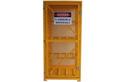 China Industrial Wire Mesh Propane Tank Storage Cabinet , Oxygen Acetylene Storage Cages supplier
