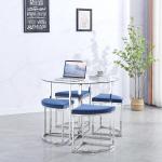 100*100*76cm Restaurant Table  Chair Sets Fashionable Glass Tables And Chairs for sale