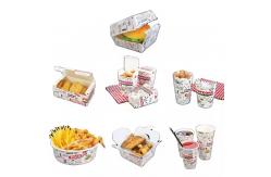 China Eco-friendly Custom Logo Fast Food Boxes Cardboard for Hamburgers Fries  Chicken supplier
