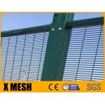 80mm X 100mm Square Post Anti Climb Mesh Fence Green Color For Commercial Field for sale