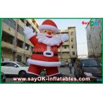 Custom Height Inflatable Holiday Decorations , Outdoor Inflatable Santa Claus for sale