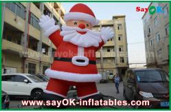 China Custom Height Inflatable Holiday Decorations , Outdoor Inflatable Santa Claus supplier