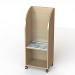 KD Construction MDF Literature Display Stand Wooden Maple for sale