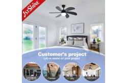 China Pull Chain Style 42 Inch LED Ceiling Fan With 6 Balck MDF Blades supplier